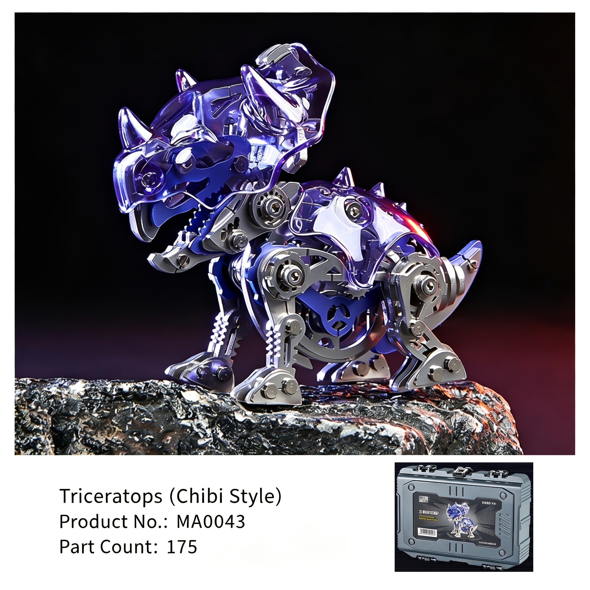 Q-Version Dinosaur 3D Metal Stainless Steel Puzzle Model